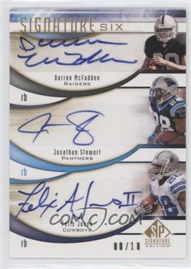 2009 SP Signature Edition - Signature Six #S-RB5 - Darren McFadden, Jonathan Stewart, Felix Jones, Matt Forte, Kevin Smith, Rashard Mendenhall /10