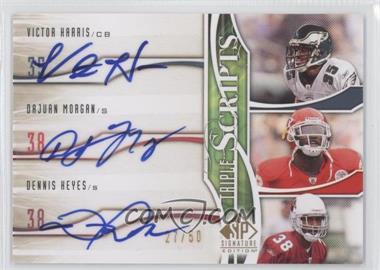 2009 SP Signature Edition - Triple Scripts #TR-HKM - Victor Harris, DaJuan Morgan, Dennis Keyes /50