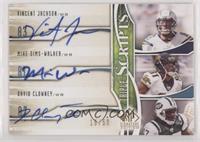 David Clowney, Mike Sims-Walker, Vincent Jackson #/50