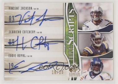 2009 SP Signature Edition - Triple Scripts #TR-RCJ - Vincent Jackson, Jerricho Cotchery, Eddie Royal /25