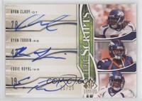 Ryan Clady, Ryan Torain, Eddie Royal #/25