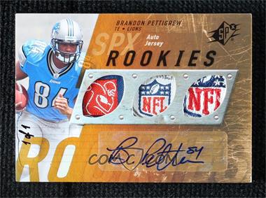 2009 SPx - [Base] - Hologold #121 - Rookies Auto Jersey - Brandon Pettigrew /1