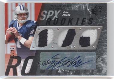 2009 SPx - [Base] - Silver #105 - Rookies Auto Jersey - Stephen McGee /25 [Noted]