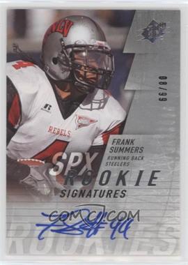 2009 SPx - [Base] - Silver #125 - Rookie Signatures - Frank Summers /99