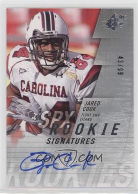 2009 SPx - [Base] - Silver #160 - Rookie Signatures - Jared Cook /99 [Noted]