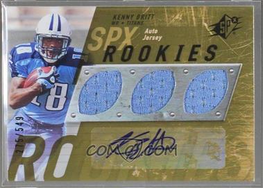 2009 SPx - [Base] #119 - Rookies Auto Jersey - Kenny Britt /549 [Noted]