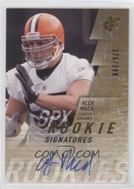 2009 SPx - [Base] #156 - Rookie Signatures - Alex Mack /299