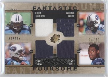 2009 SPx - Fantastic Foursome #W4-TITN - Chris Johnson, LenDale White, Kenny Britt, Vince Young /20