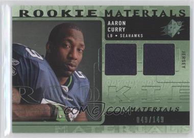 2009 SPx - Rookie Materials - Green #RM-AC - Aaron Curry /149