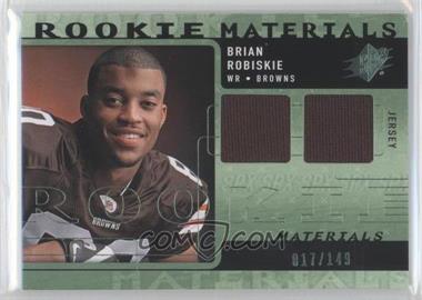 2009 SPx - Rookie Materials - Green #RM-BR - Brian Robiskie /149