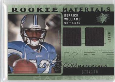 2009 SPx - Rookie Materials - Green #RM-DW - Derrick Williams /149