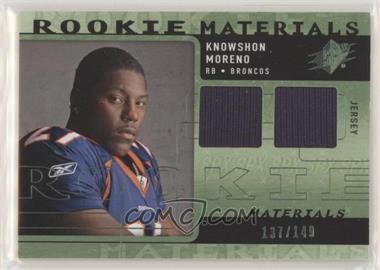 2009 SPx - Rookie Materials - Green #RM-KM - Knowshon Moreno /149