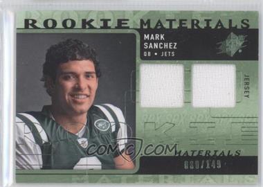 2009 SPx - Rookie Materials - Green #RM-MS - Mark Sanchez /149