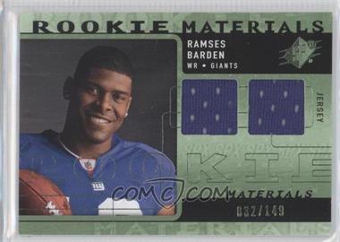 2009 SPx - Rookie Materials - Green #RM-RB - Ramses Barden /149