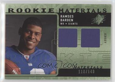 2009 SPx - Rookie Materials - Green #RM-RB - Ramses Barden /149