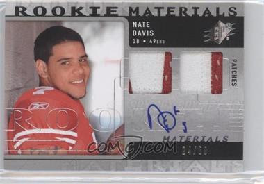 2009 SPx - Rookie Materials - Patch Autograph #RM-ND - Nate Davis /50