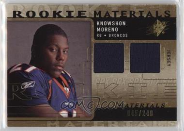 2009 SPx - Rookie Materials #RM-KM - Knowshon Moreno /249