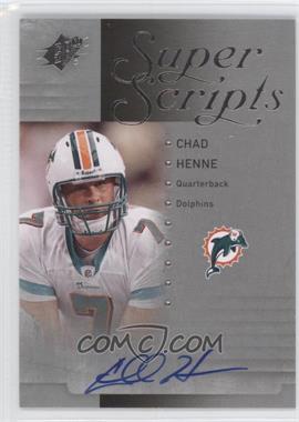 2009 SPx - Super Scripts #S-CH - Chad Henne