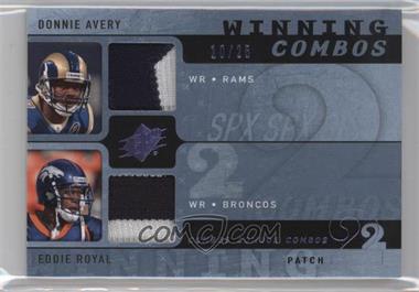 2009 SPx - Winning Combos - Patch #W2-AR - Donnie Avery, Eddie Royal /25