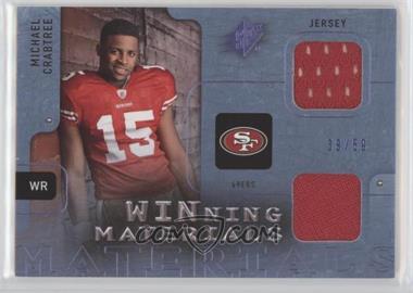 2009 SPx - Winning Materials - Dual Blue #W-CR - Michael Crabtree /50