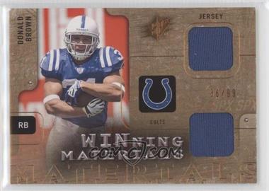 2009 SPx - Winning Materials - Dual #W-DO - Donald Brown /99