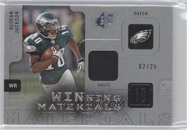 2009 SPx - Winning Materials - Silver Patch #W-DJ - DeSean Jackson /25