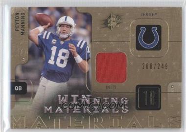 2009 SPx - Winning Materials #W-PM - Peyton Manning /249