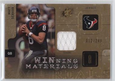 2009 SPx - Winning Materials #W-SC - Matt Schaub /249