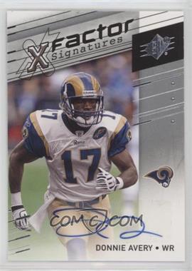 2009 SPx - X Factor Signatures #X-AV - Donnie Avery