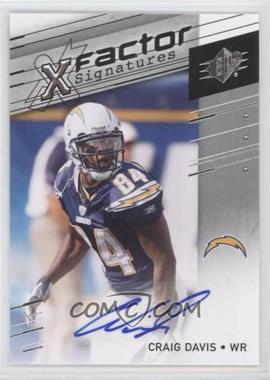 2009 SPx - X Factor Signatures #X-CD - Craig Davis