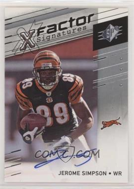 2009 SPx - X Factor Signatures #X-JS - Jerome Simpson