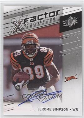 2009 SPx - X Factor Signatures #X-JS - Jerome Simpson