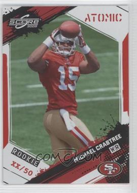 2009 Score - [Base] - Atomic Red National Convention #372 - Rookie - Michael Crabtree /50
