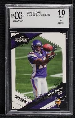 2009 Score - [Base] #383 - Rookie - Percy Harvin [BCCG 10 Mint or Better]