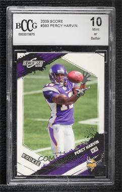 2009 Score - [Base] #383 - Rookie - Percy Harvin [BCCG 10 Mint or Better]