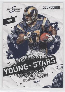 2009 Score - Young Stars - Scorecard #7 - Donnie Avery /499