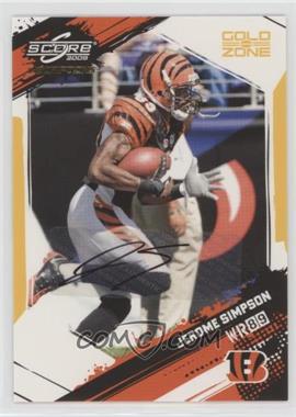 2009 Score Inscriptions - [Base] - Gold Zone #61 - Jerome Simpson /50