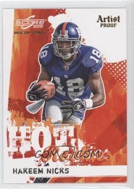 2009 Score Inscriptions - Hot Rookies - Artist Proof #11 - Hakeem Nicks /32