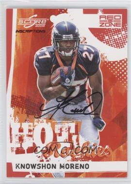 2009 Score Inscriptions - Hot Rookies - Red Zone Autographs #16 - Knowshon Moreno /30