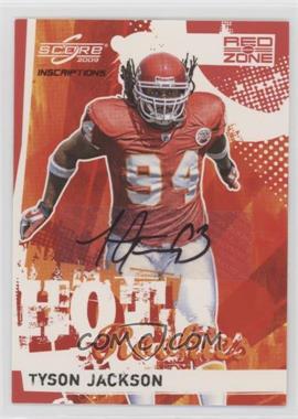 2009 Score Inscriptions - Hot Rookies - Red Zone Autographs #30 - Tyson Jackson /30