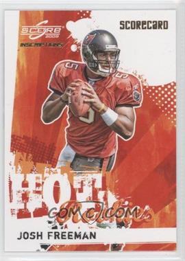 2009 Score Inscriptions - Hot Rookies - Scorecard #13 - Josh Freeman /100