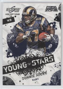 2009 Score Inscriptions - Young Stars - End Zone #7 - Donnie Avery /6
