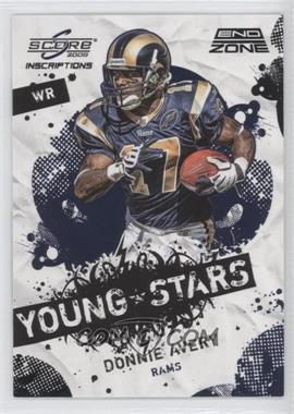 2009 Score Inscriptions - Young Stars - End Zone #7 - Donnie Avery /6