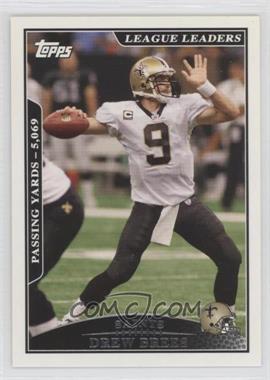 2009 Topps - [Base] #281 - League Leaders - Drew Brees