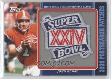 2009 Topps - Postseason Patches #PPR22 - John Elway