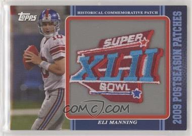 2009 Topps - Postseason Patches #PPR34 - Eli Manning [EX to NM]