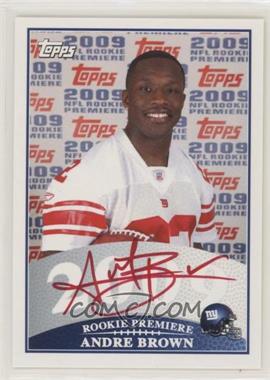 2009 Topps - Rookie Premiere Autographs - Unauthenticated Player Issue #RPA-AB - Andre Brown