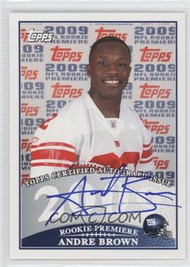 2009 Topps - Rookie Premiere Autographs #RPA-AB - Andre Brown