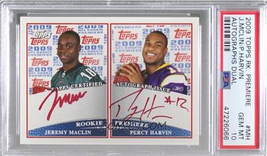 2009 Topps - Rookie Premiere Dual Autographs - Red Ink #RPDA-MH - Jeremy Maclin, Percy Harvin [PSA 10 GEM MT]