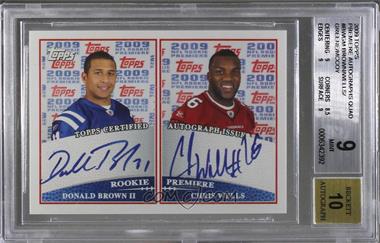 2009 Topps - Rookie Premiere Quad Autographs #RPA-BWGM - Donald Brown, Chris Wells, Shonn Greene, LeSean McCoy [BGS 9 MINT]